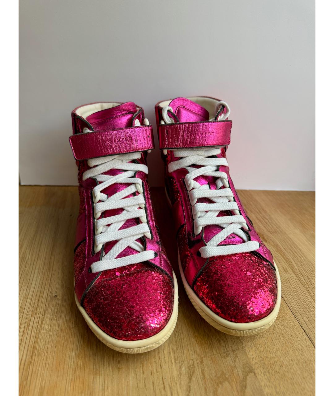 STELLA MCCARTNEY Розовые кожаные кеды, фото 3