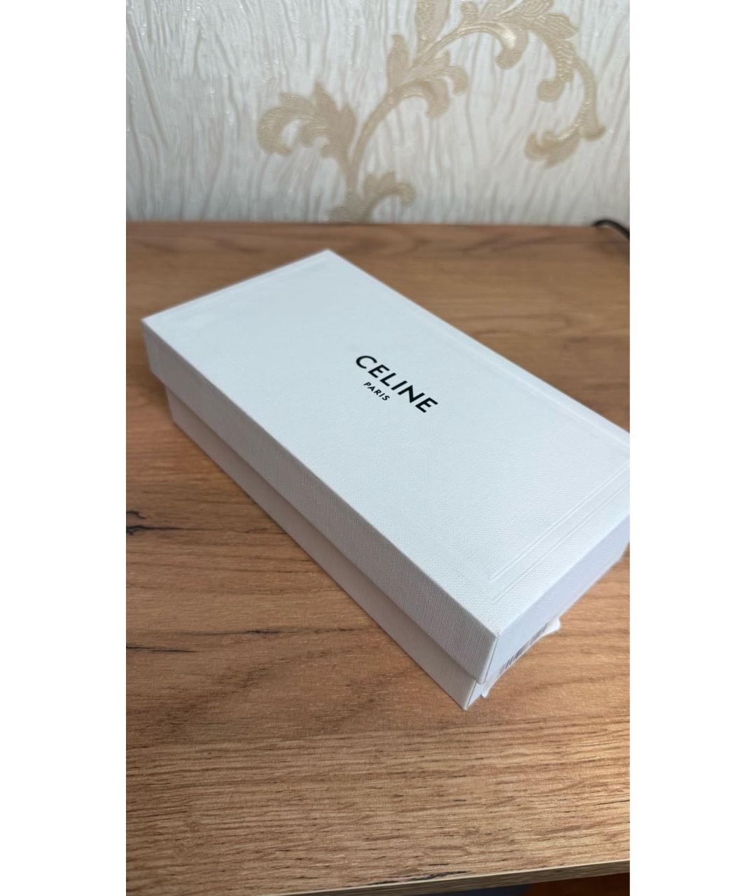 CELINE Коричневые пластиковые солнцезащитные очки, фото 3