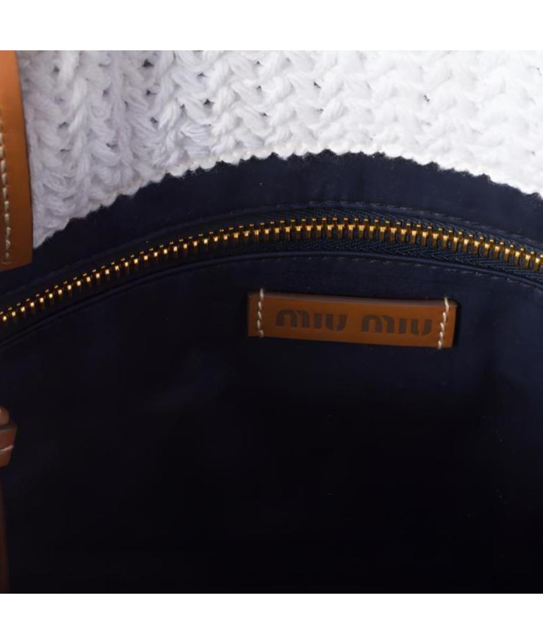 MIU MIU Белая сумка с короткими ручками, фото 4