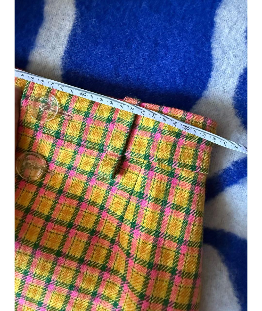 BALENCIAGA Желтая шерстяная юбка миди, фото 4