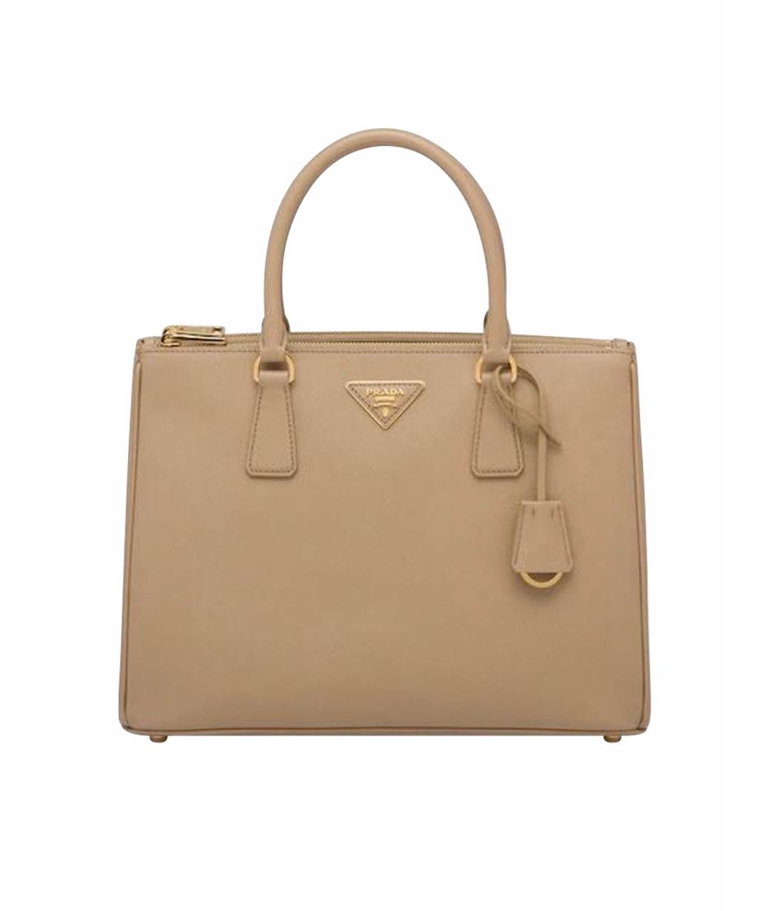 PRADA Бежевая кожаная сумка тоут, фото 1