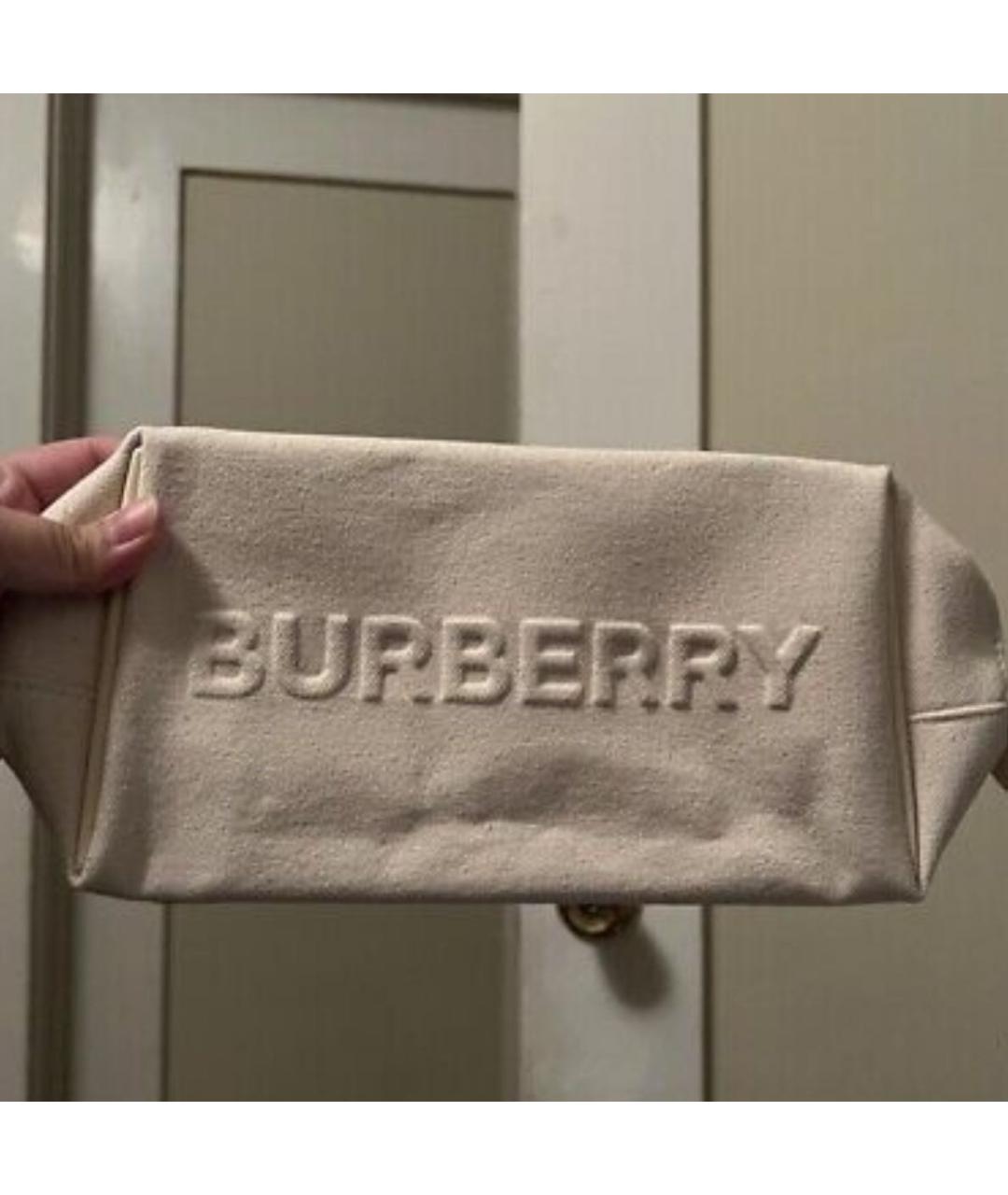 BURBERRY Бежевая косметичка, фото 6