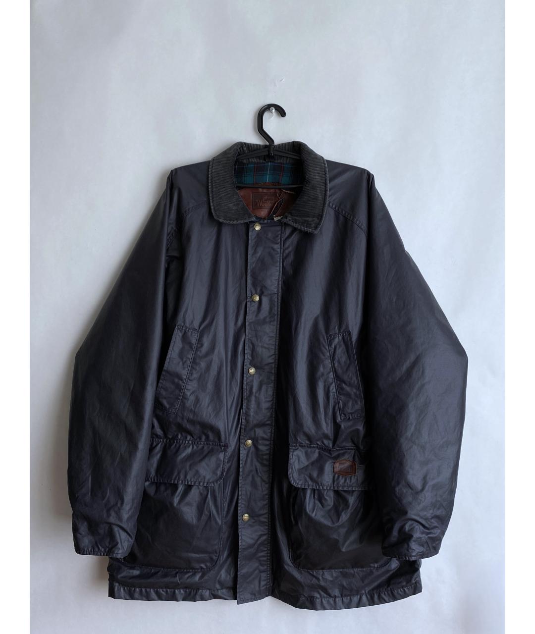 WOOLRICH Темно-синяя хлопковая куртка, фото 10
