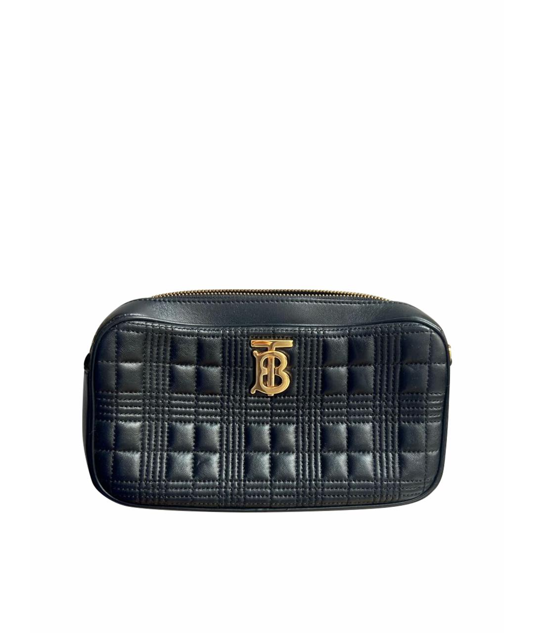 BURBERRY Черная кожаная сумка через плечо, фото 1