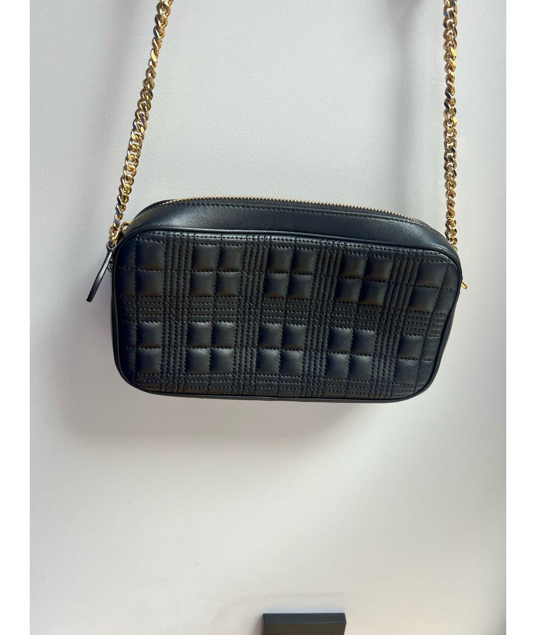 BURBERRY Черная кожаная сумка через плечо, фото 2