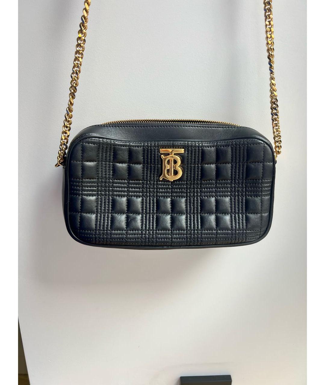 BURBERRY Черная кожаная сумка через плечо, фото 4