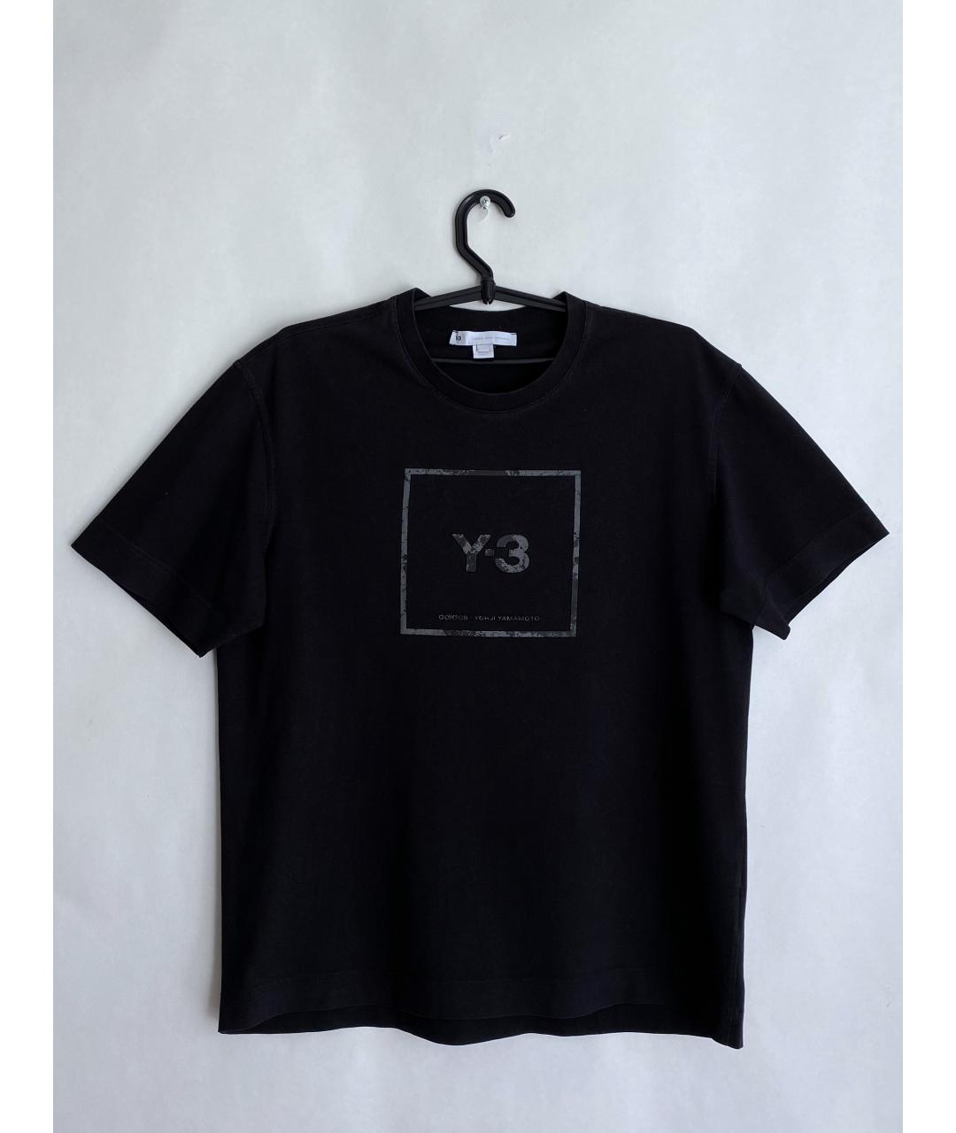 Y-3 Черная хлопковая футболка, фото 7