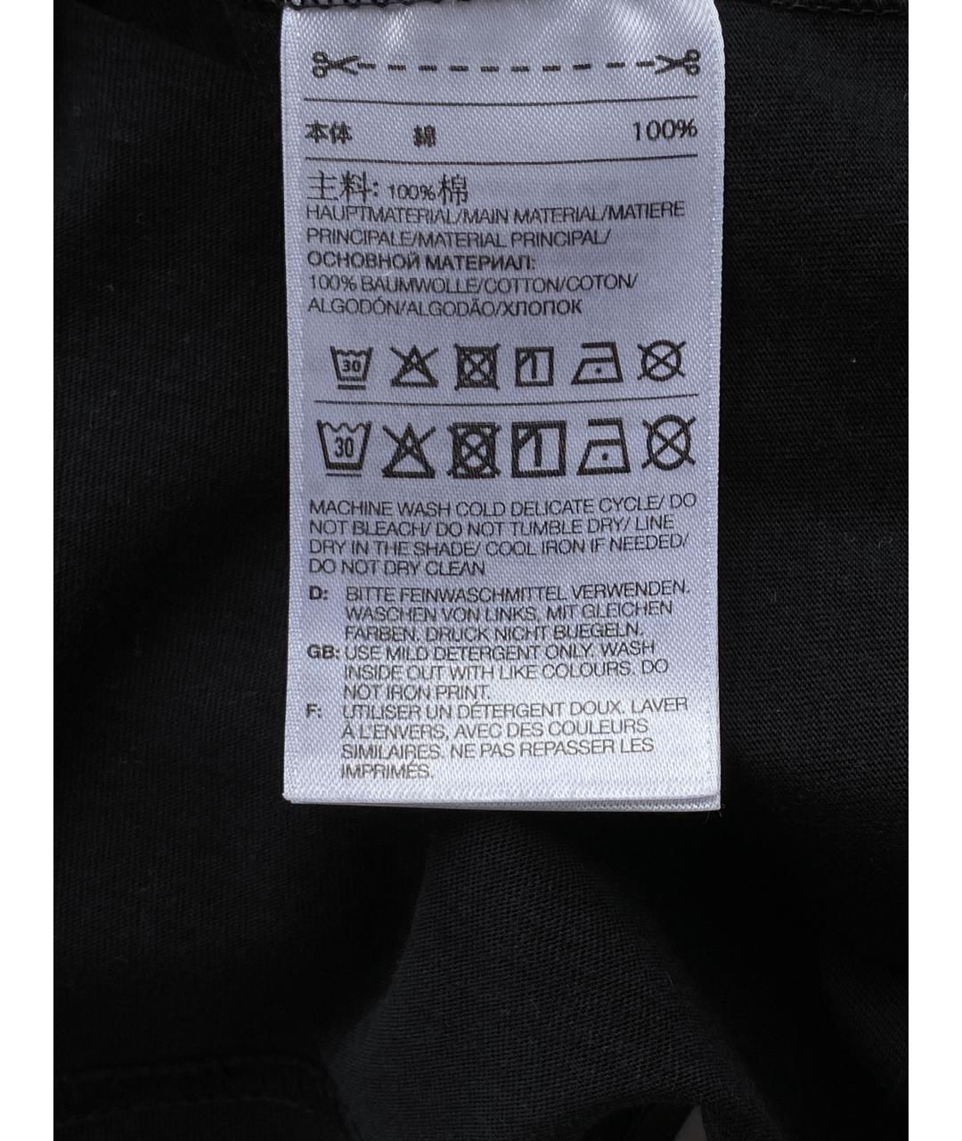 Y-3 Черная хлопковая футболка, фото 5