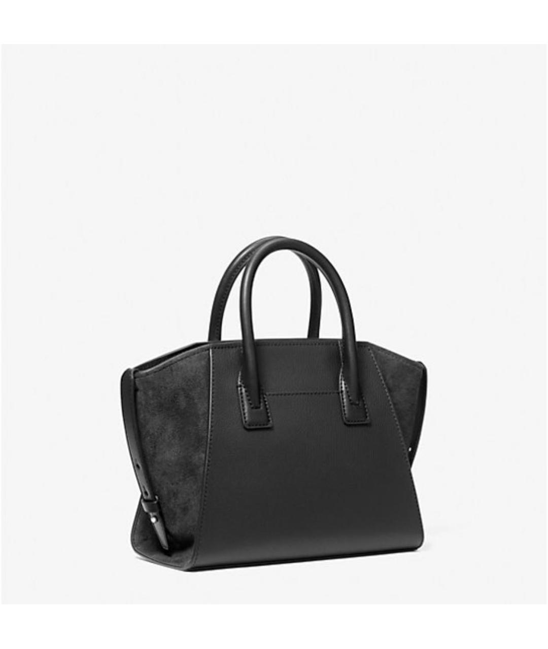 MICHAEL KORS Черная кожаная сумка тоут, фото 6