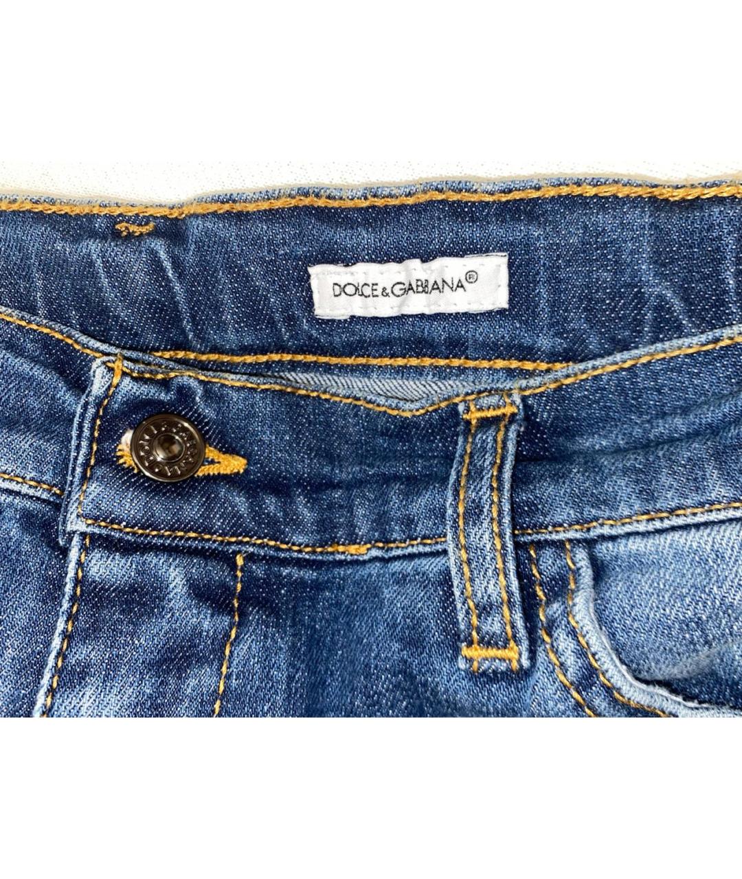 DOLCE & GABBANA KIDS Синие хлопковые детские джинсы, фото 5