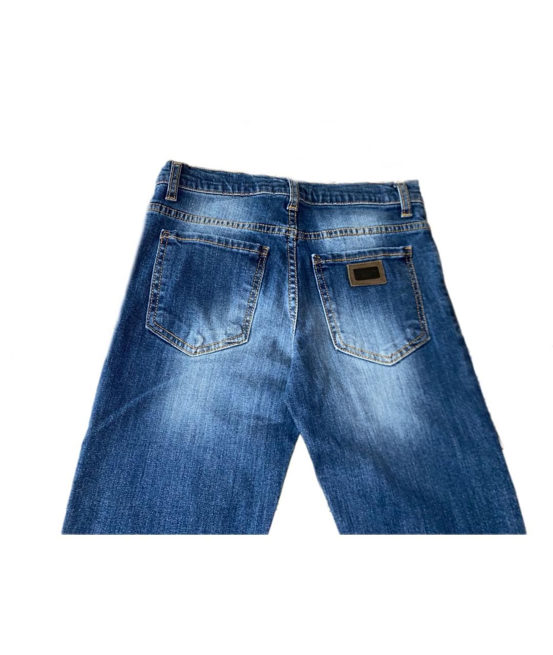 DOLCE & GABBANA KIDS Синие хлопковые детские джинсы, фото 3