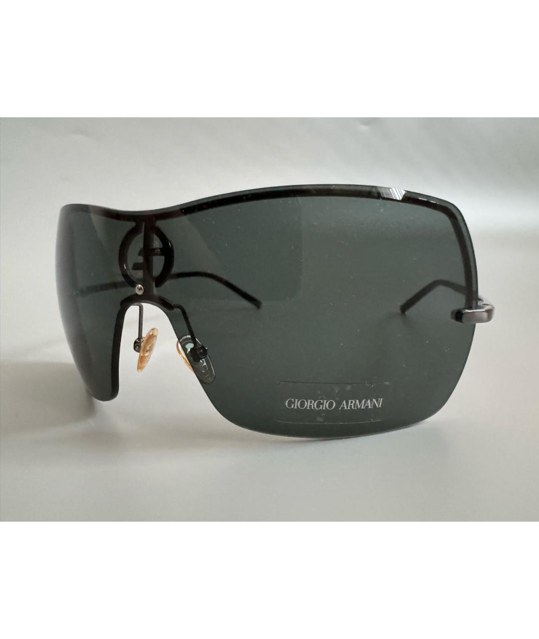 GIORGIO ARMANI Черные металлические солнцезащитные очки, фото 2
