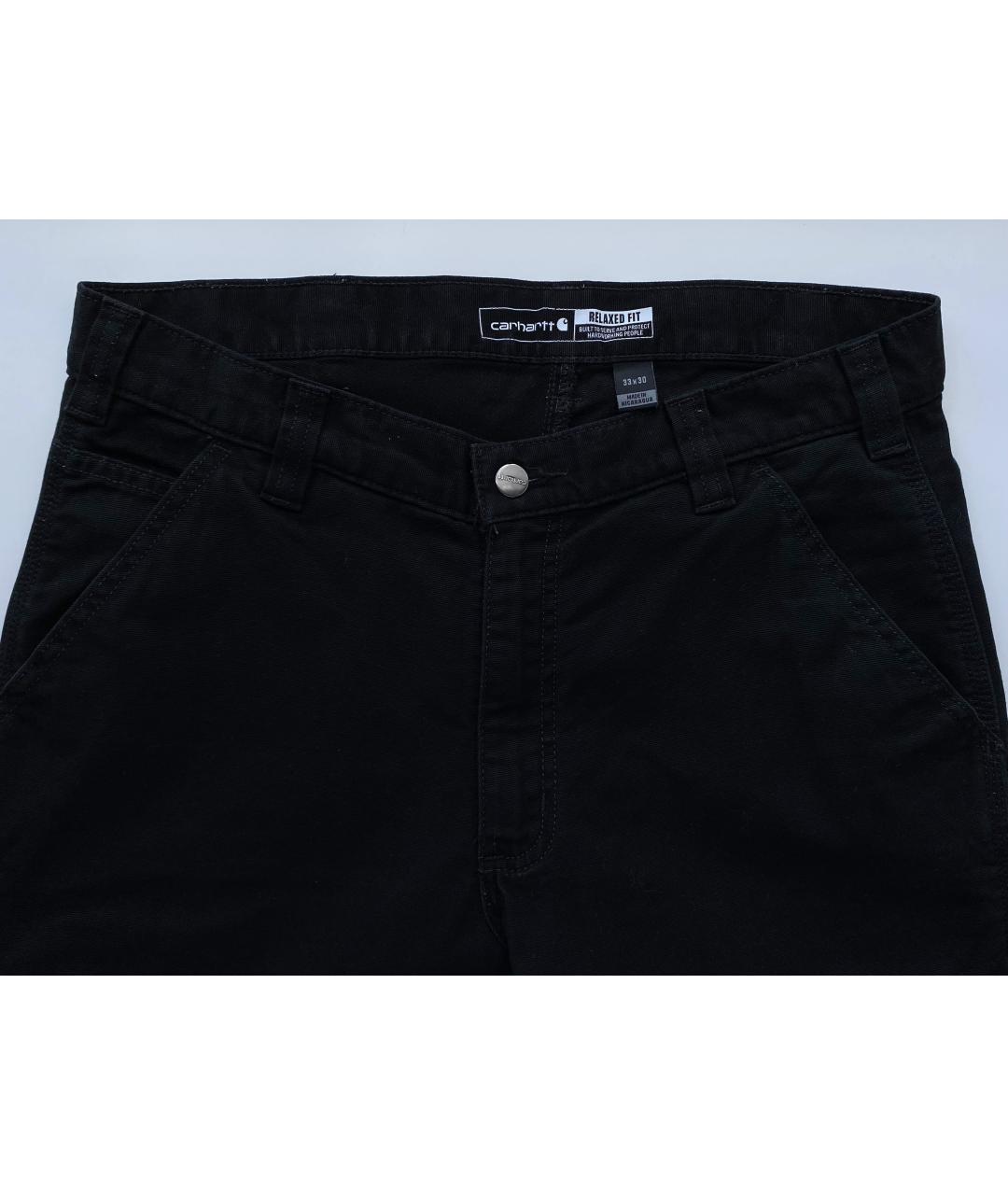 CARHARTT Черные хлопко-эластановые повседневные брюки, фото 3