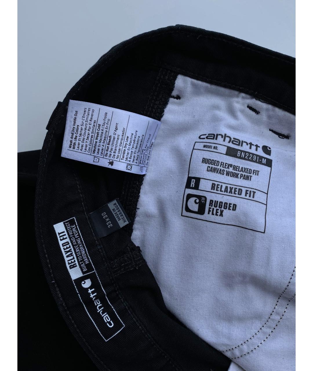 CARHARTT Черные хлопко-эластановые повседневные брюки, фото 7