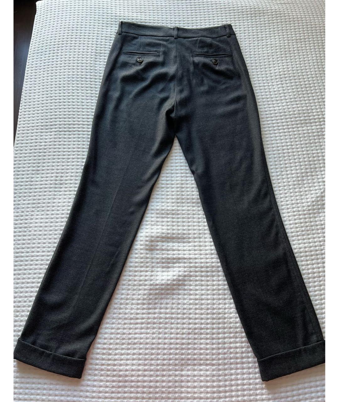 WEEKEND MAX MARA Серые шерстяные брюки узкие, фото 2