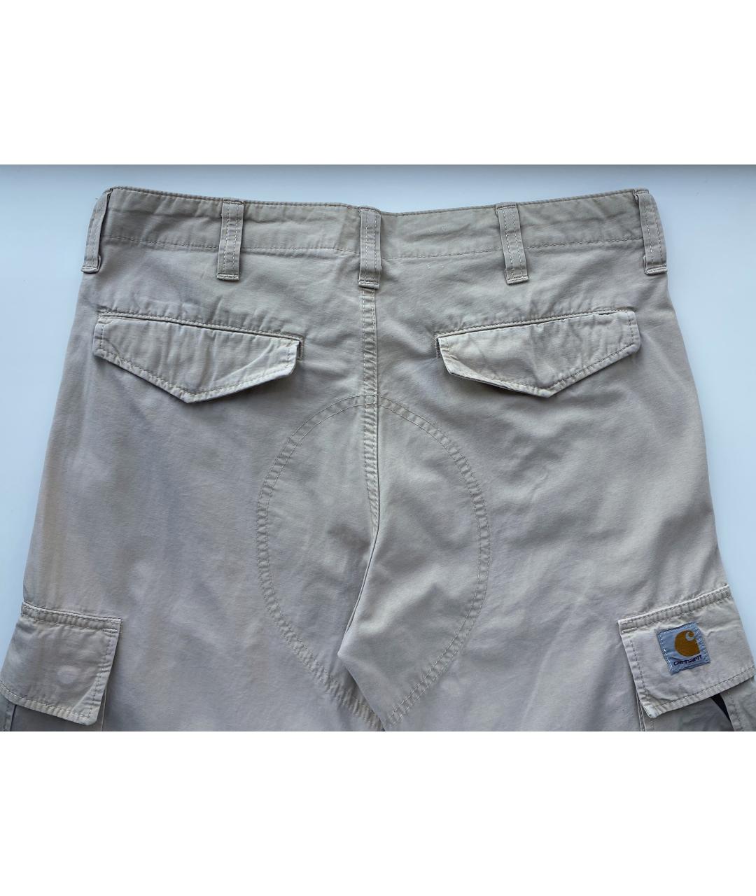 CARHARTT WIP Бежевые хлопковые повседневные брюки, фото 3