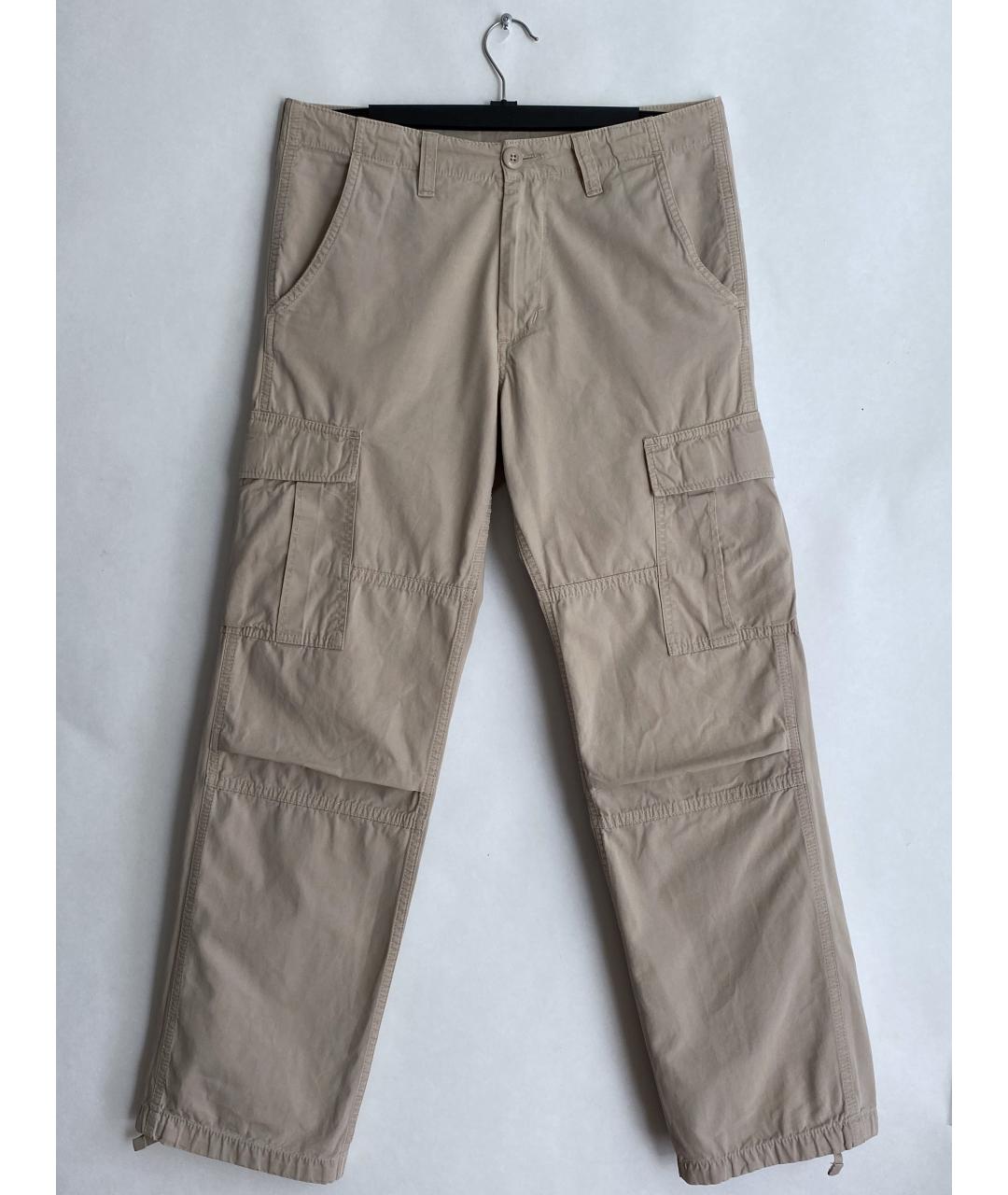 CARHARTT WIP Бежевые хлопковые повседневные брюки, фото 8