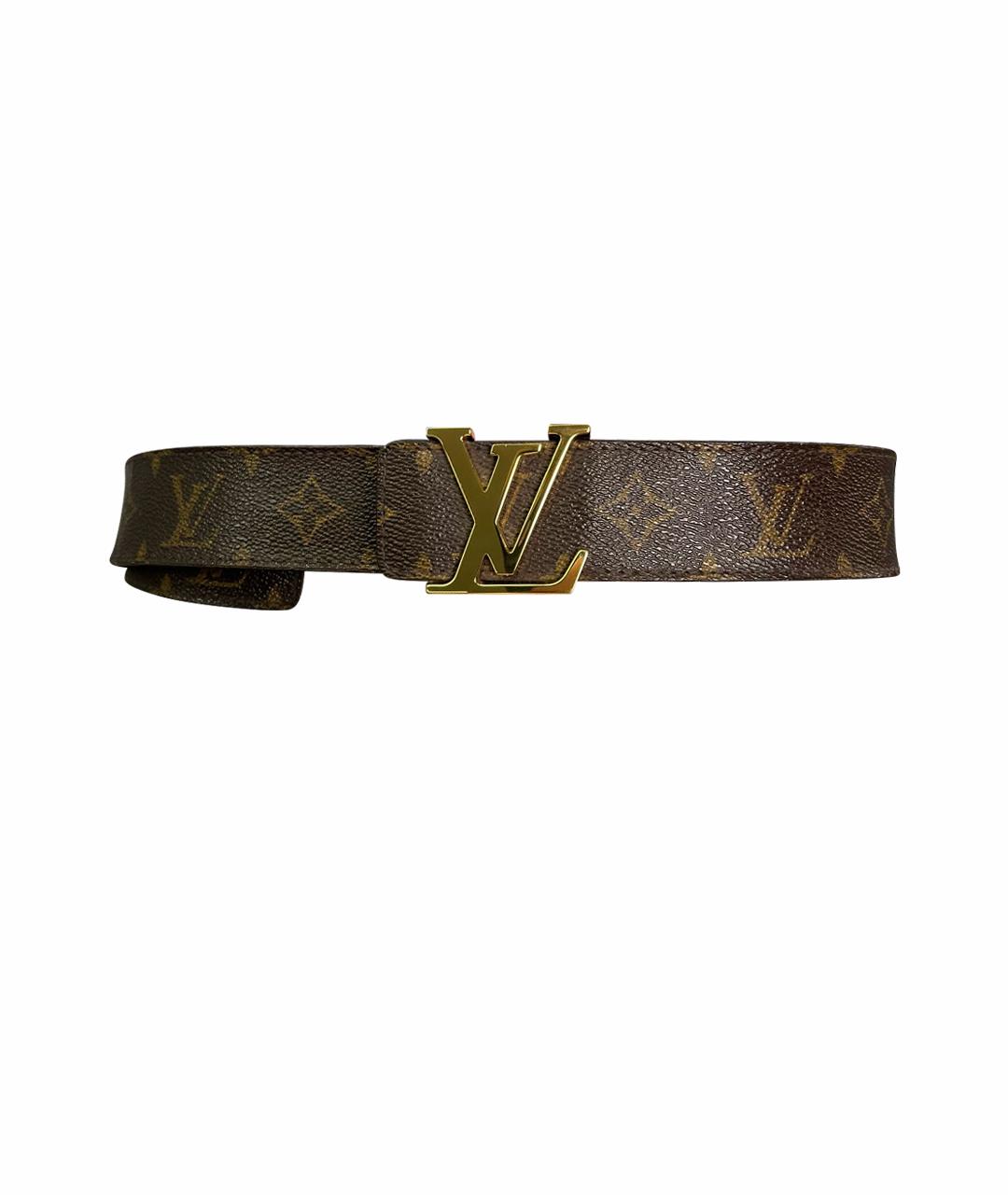 LOUIS VUITTON Коричневый кожаный ремень, фото 1