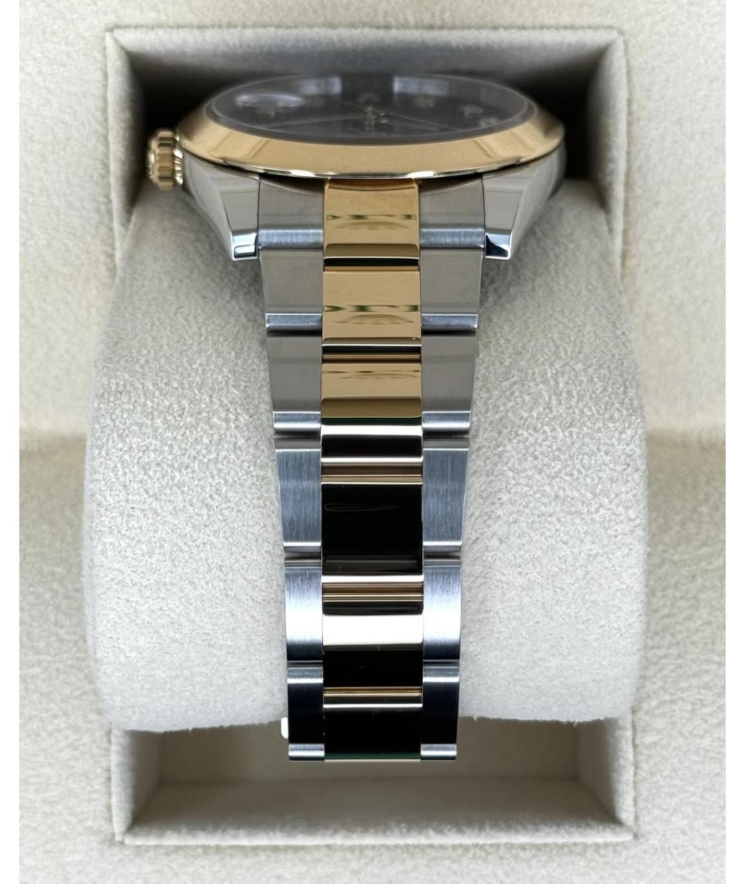 ROLEX Черные часы из желтого золота, фото 6