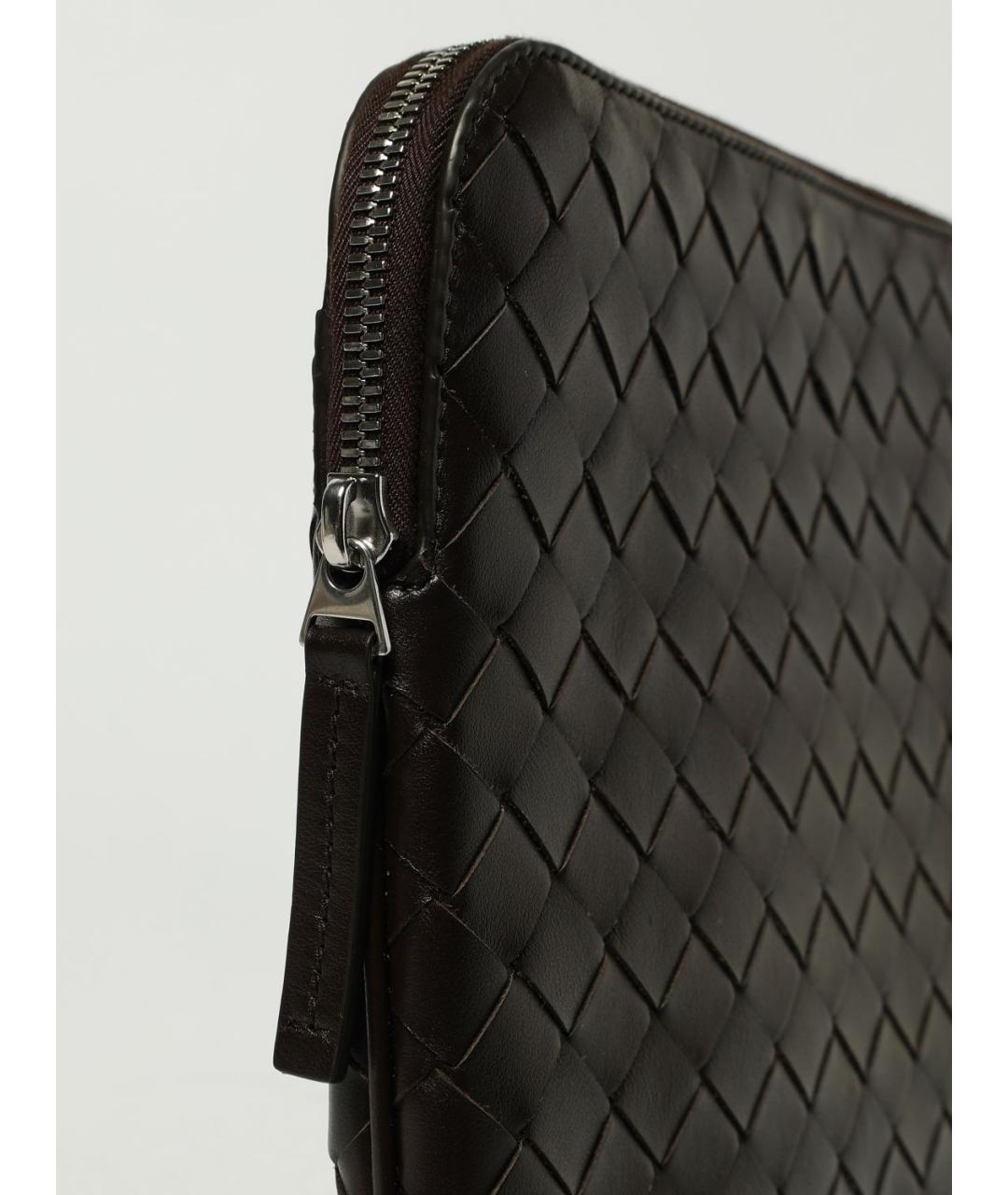 BOTTEGA VENETA Коричневая кожаная папка для документов, фото 4