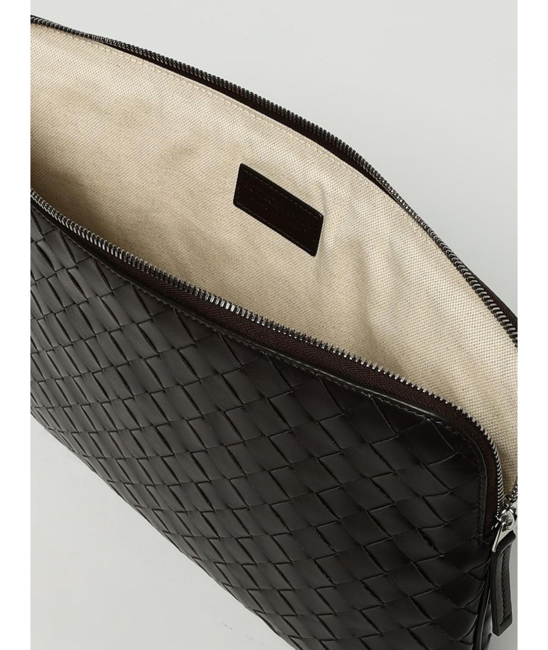 BOTTEGA VENETA Коричневая кожаная папка для документов, фото 5