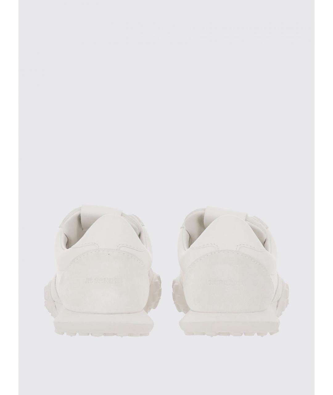 JIL SANDER Белые кожаные кроссовки, фото 3