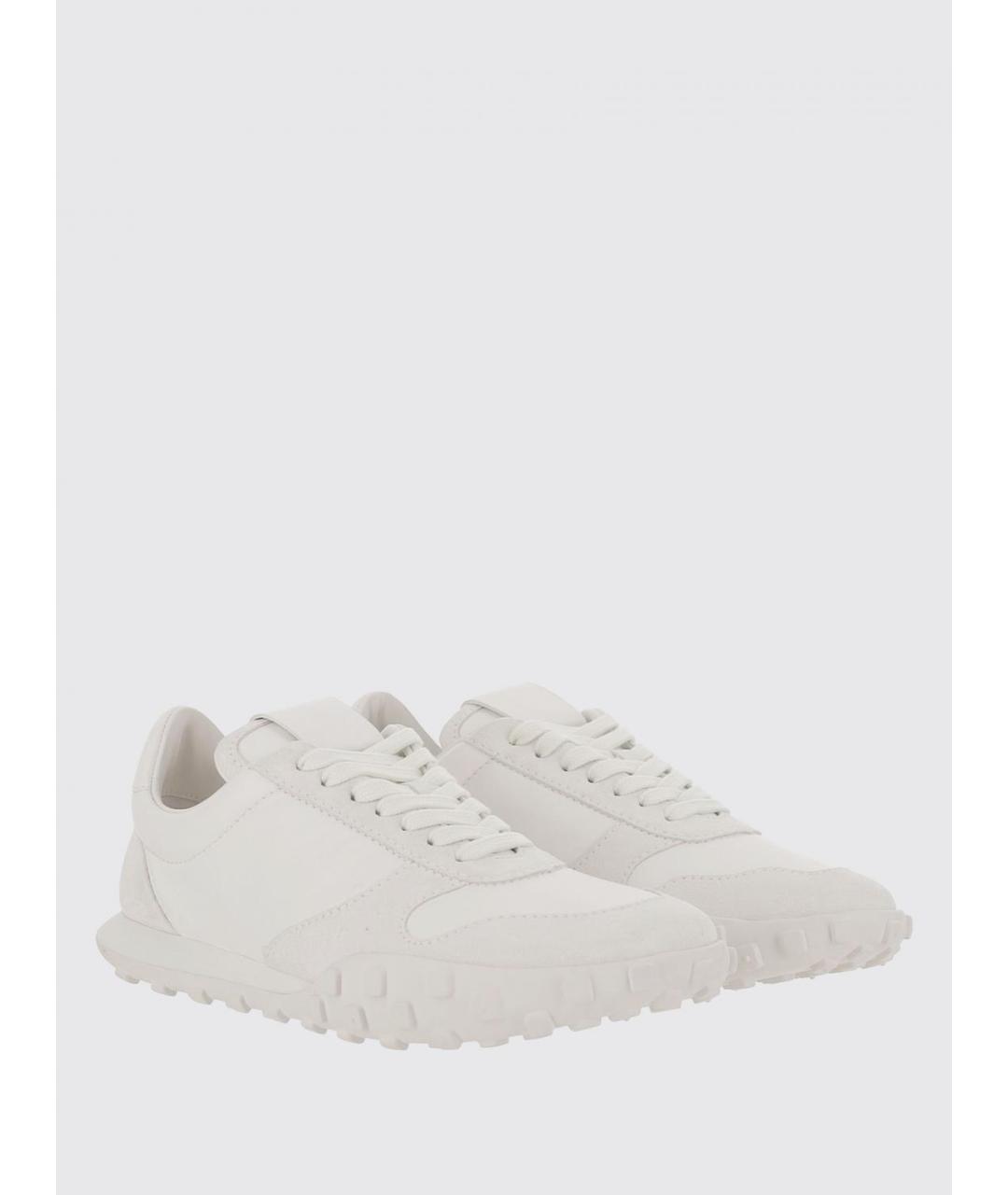 JIL SANDER Белые кожаные кроссовки, фото 2