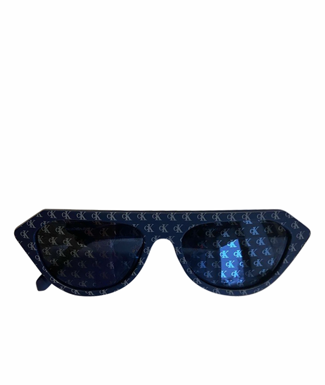 CALVIN KLEIN JEANS Темно-синие пластиковые солнцезащитные очки, фото 1