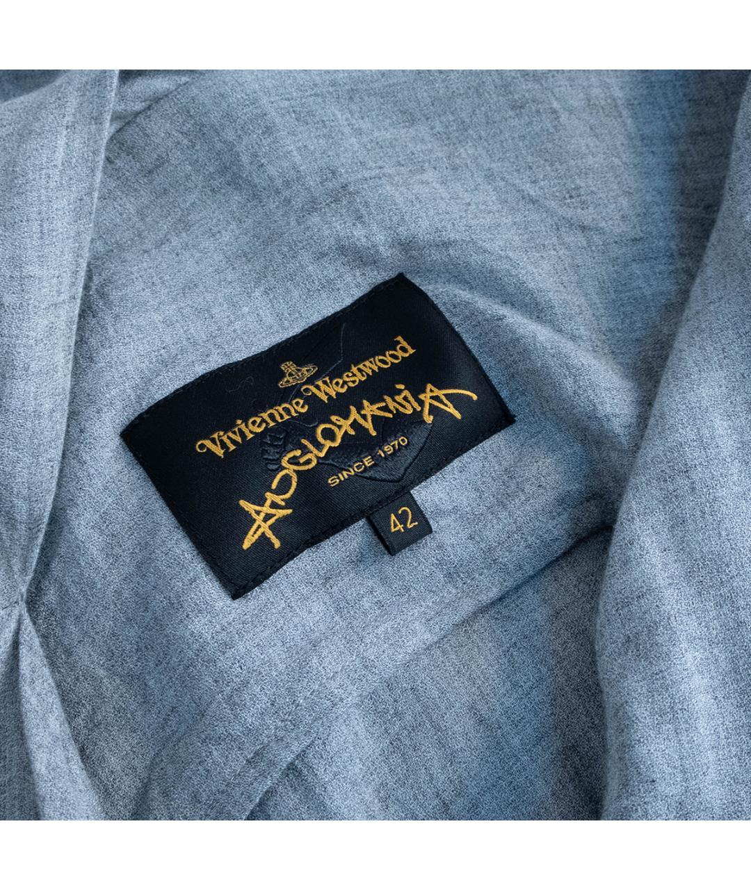 VIVIENNE WESTWOOD Серое вискозное повседневное платье, фото 4