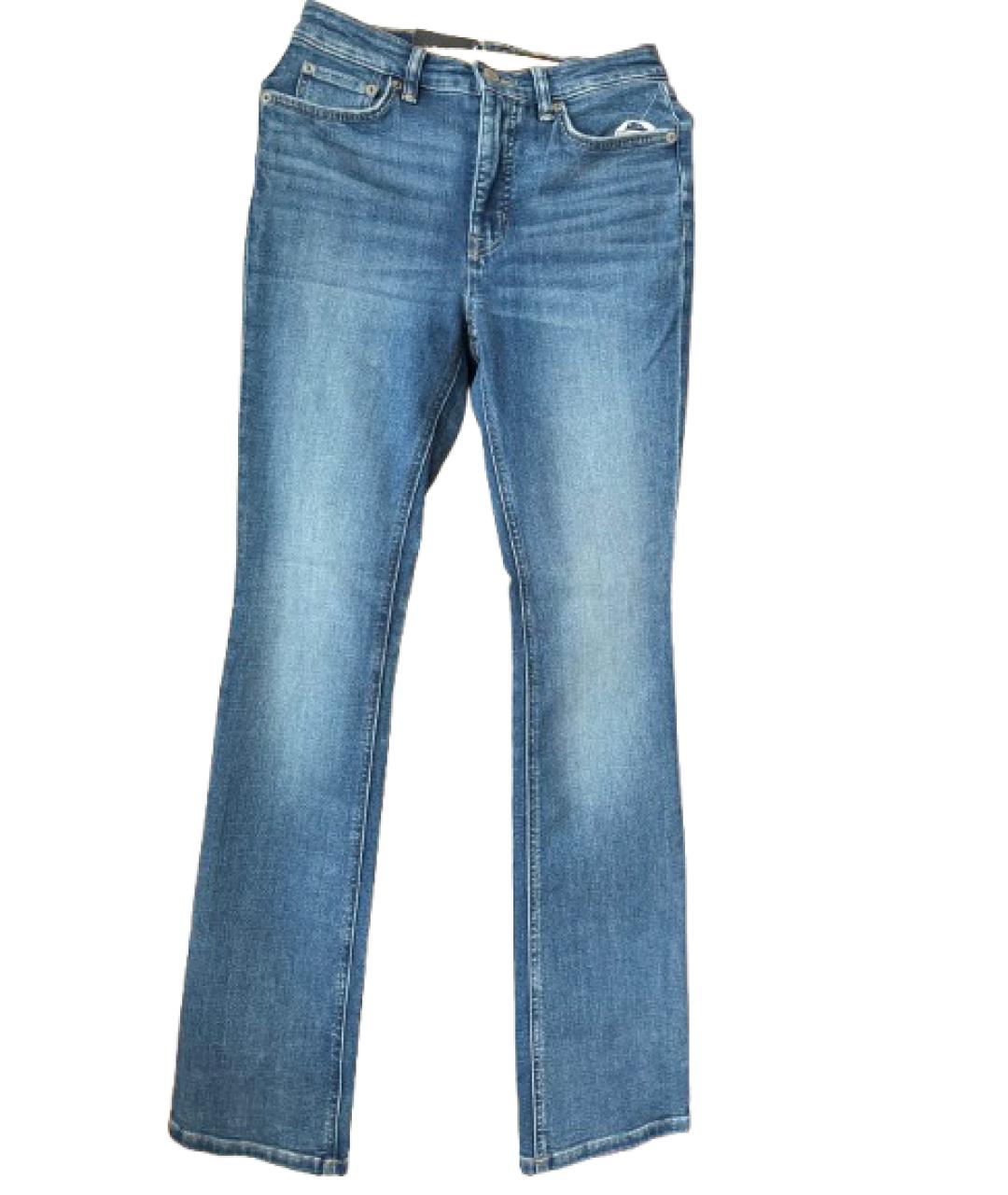 RALPH LAUREN Синие хлопковые прямые джинсы, фото 1