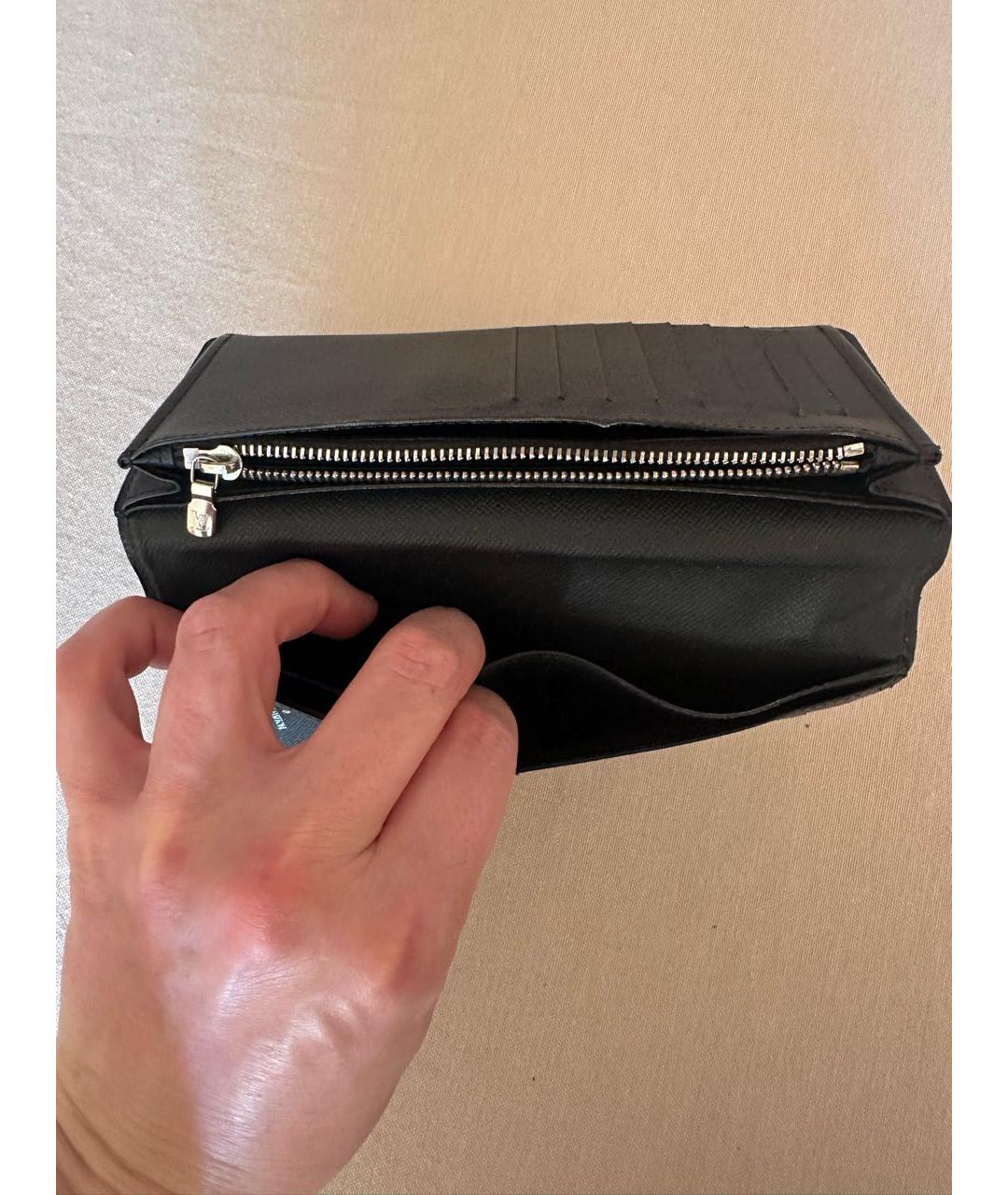 LOUIS VUITTON Антрацитовый кошелек, фото 4