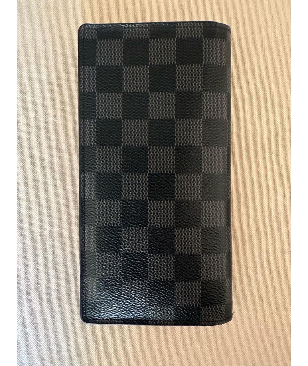 LOUIS VUITTON Антрацитовый кошелек, фото 2