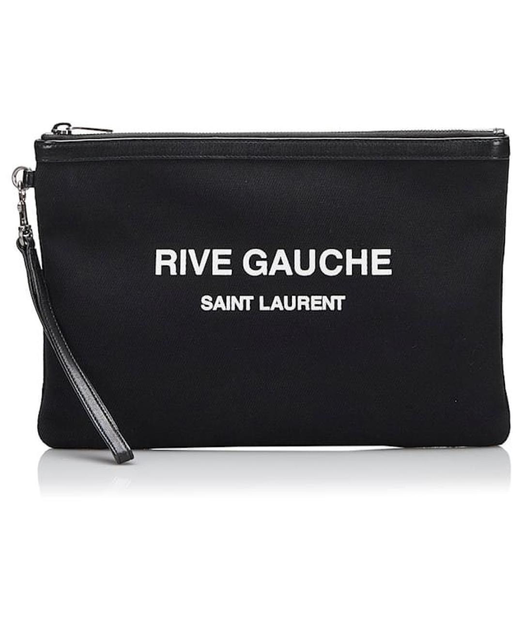 SAINT LAURENT Черная барсетка, фото 1