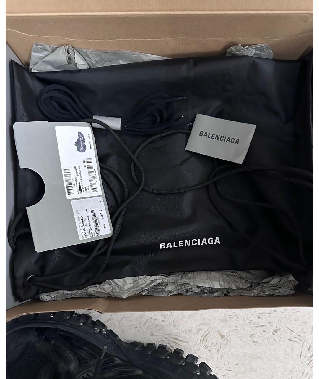 BALENCIAGA Черные низкие кроссовки / кеды, фото 8