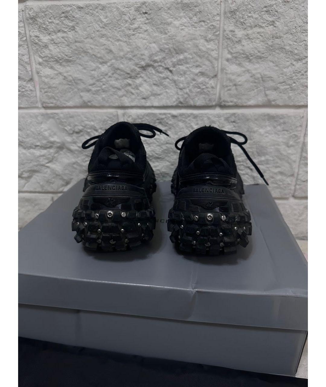 BALENCIAGA Черные низкие кроссовки / кеды, фото 4