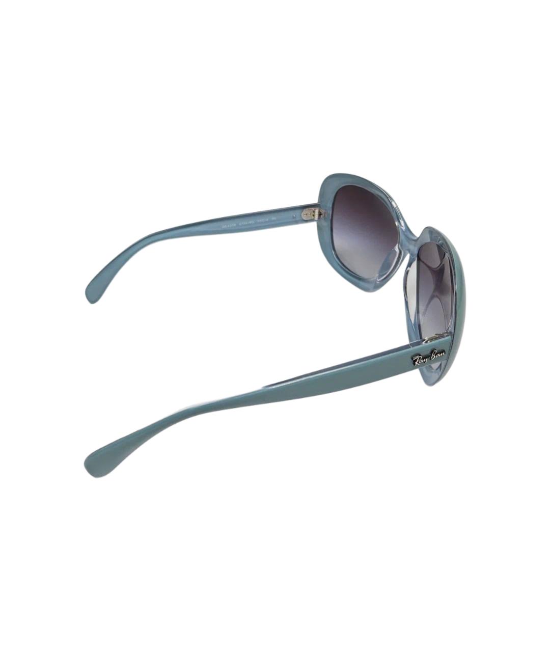 RAY BAN Голубые пластиковые солнцезащитные очки, фото 4