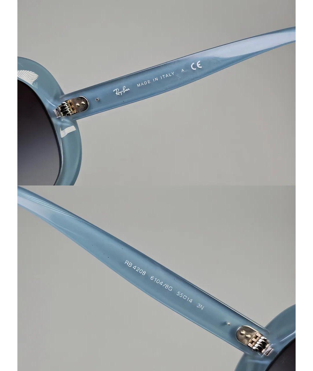 RAY BAN Голубые пластиковые солнцезащитные очки, фото 6
