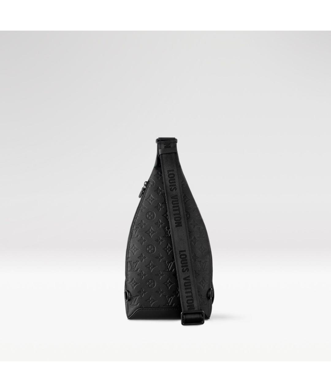 LOUIS VUITTON Черная кожаная сумка на плечо, фото 3