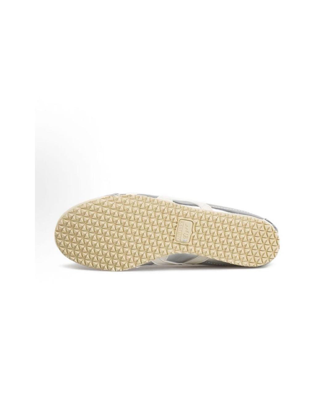 ONITSUKA TIGER Серебряные кожаные кроссовки, фото 2