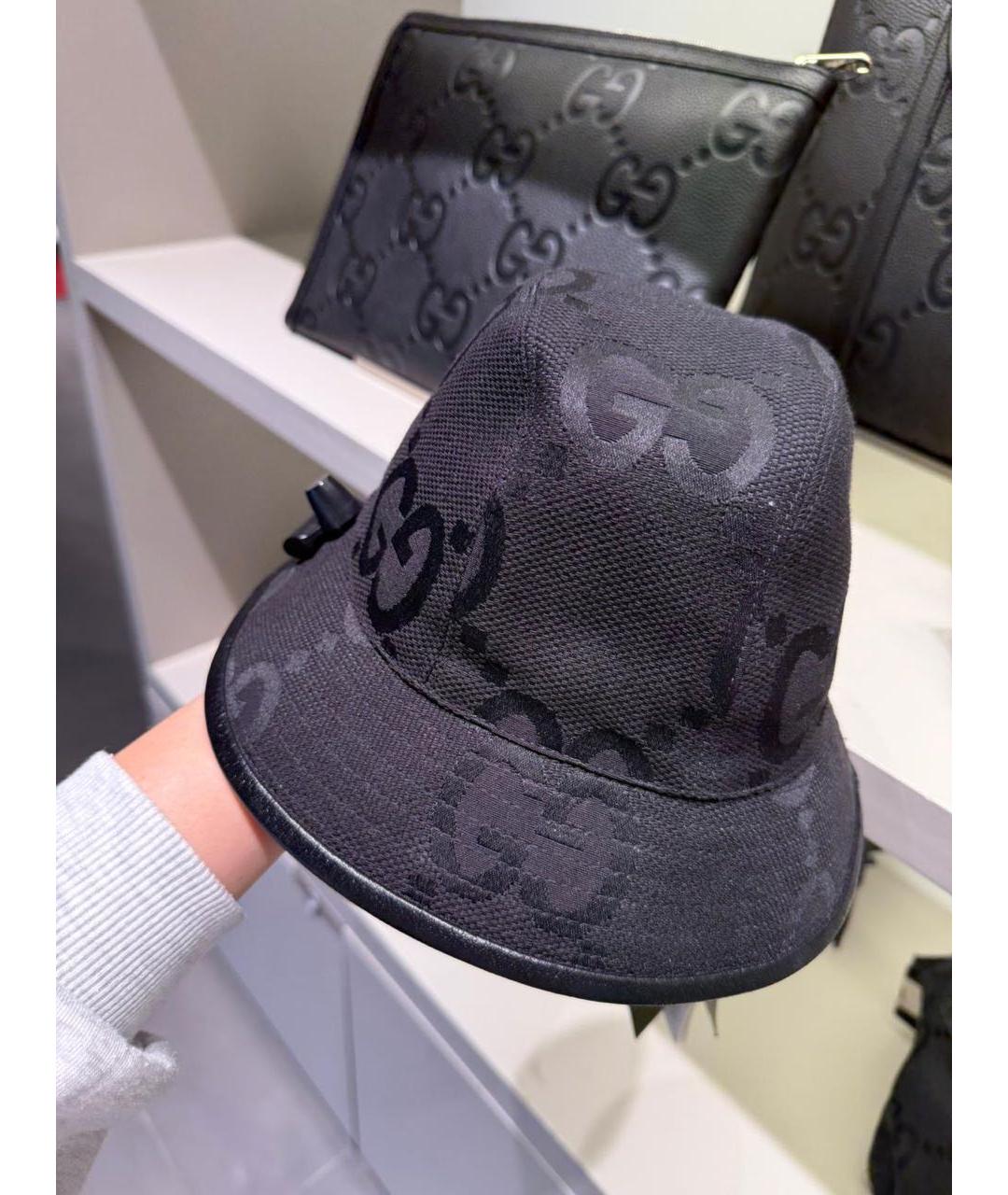 GUCCI Черная хлопковая панама, фото 2