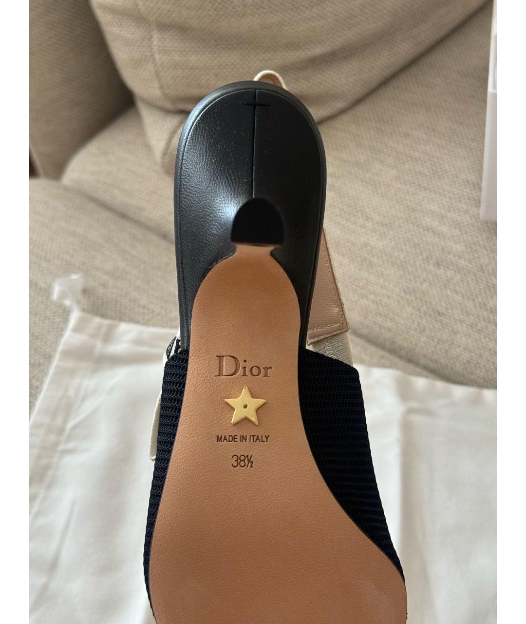 CHRISTIAN DIOR Черные лодочки на низком каблуке, фото 4