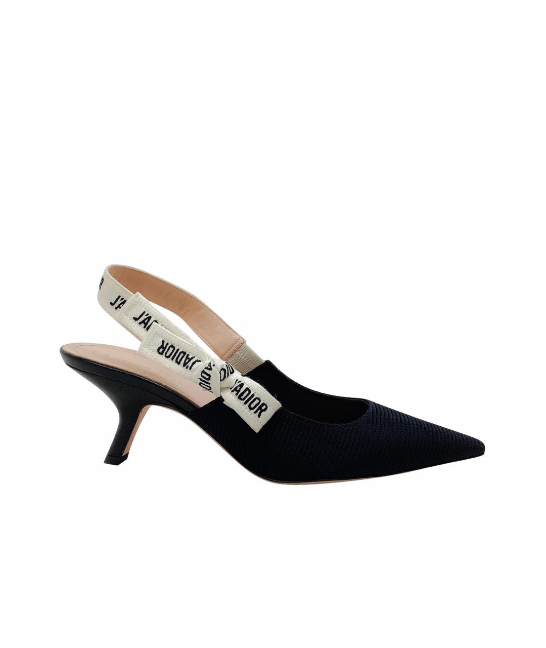 CHRISTIAN DIOR Черные лодочки на низком каблуке, фото 1