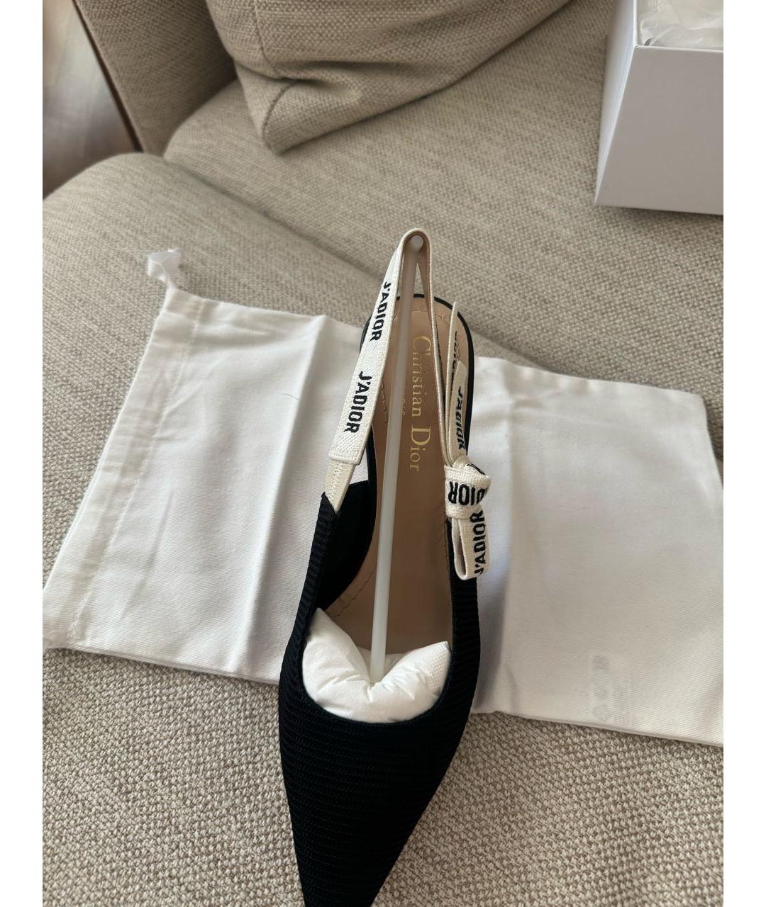 CHRISTIAN DIOR Черные лодочки на низком каблуке, фото 2