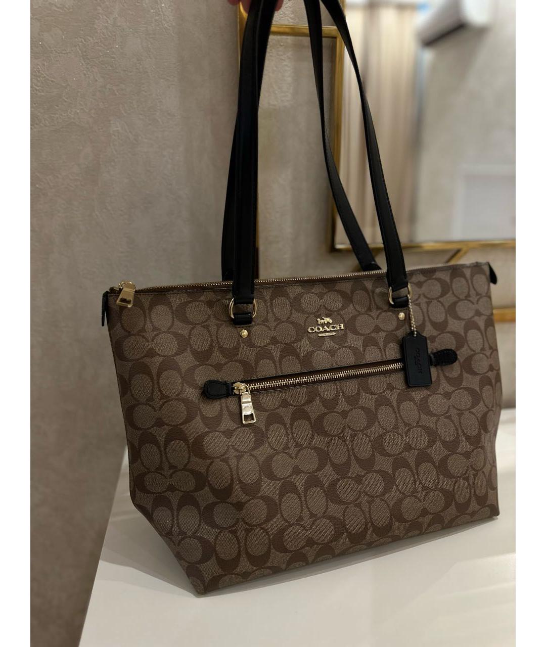 COACH Коричневая сумка тоут, фото 2