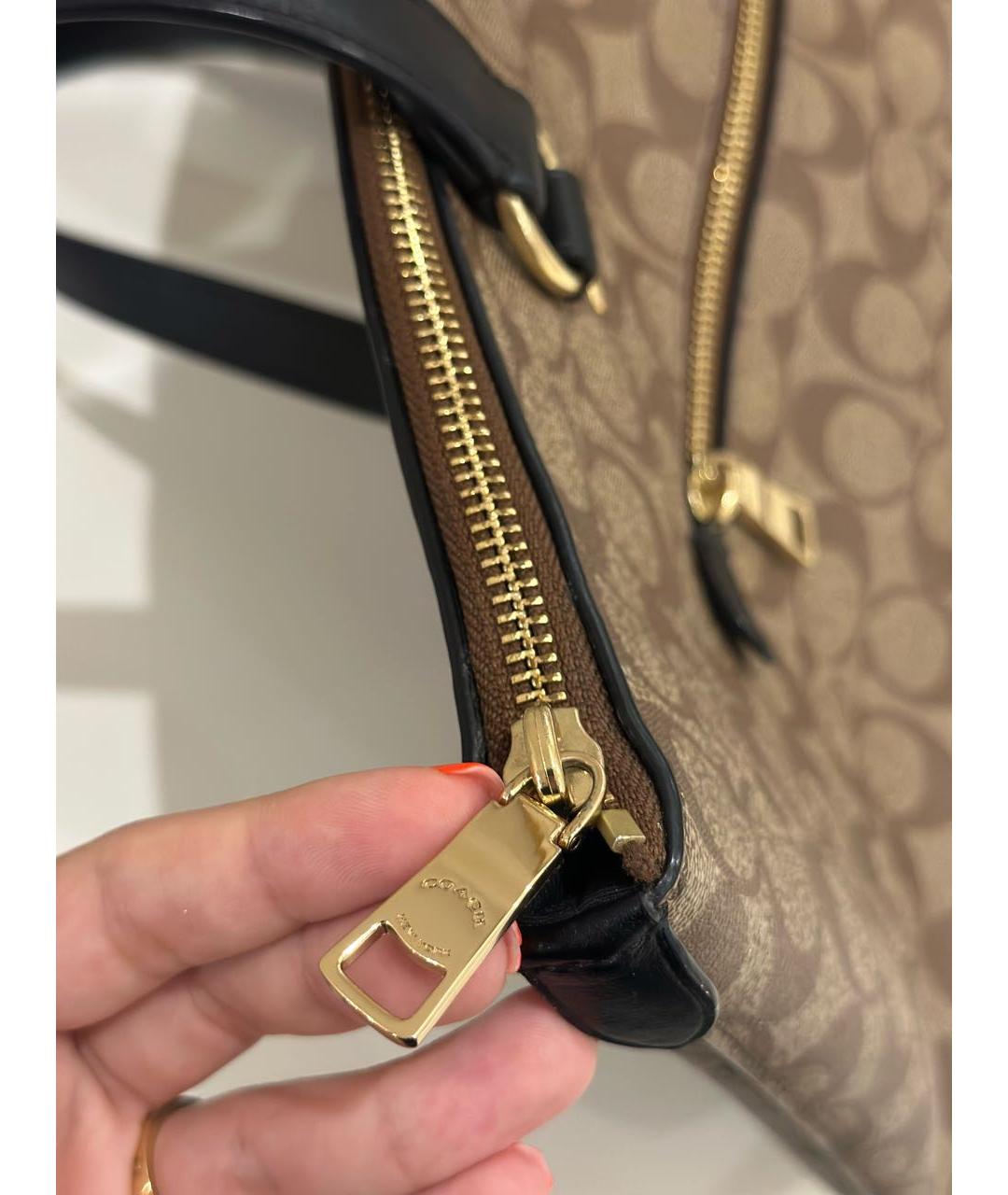 COACH Коричневая сумка тоут, фото 4