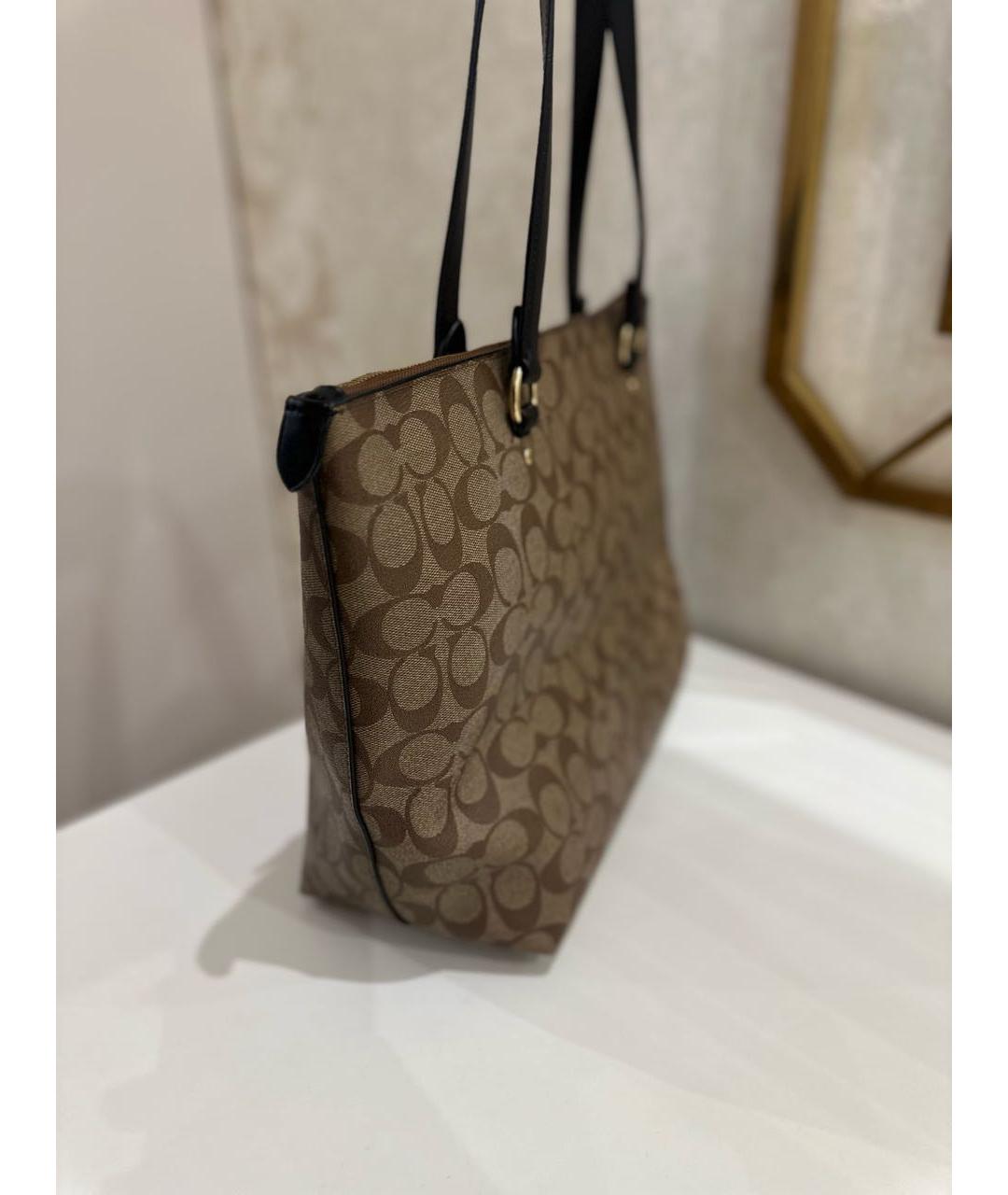 COACH Коричневая сумка тоут, фото 5