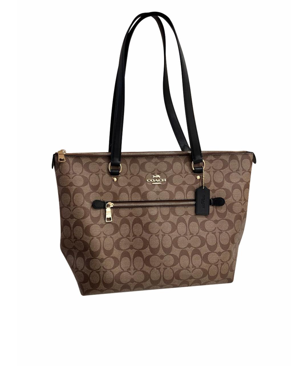 COACH Коричневая сумка тоут, фото 1