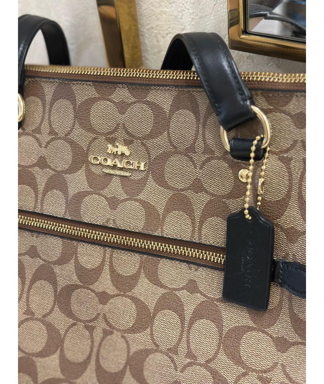 COACH Коричневая сумка тоут, фото 8