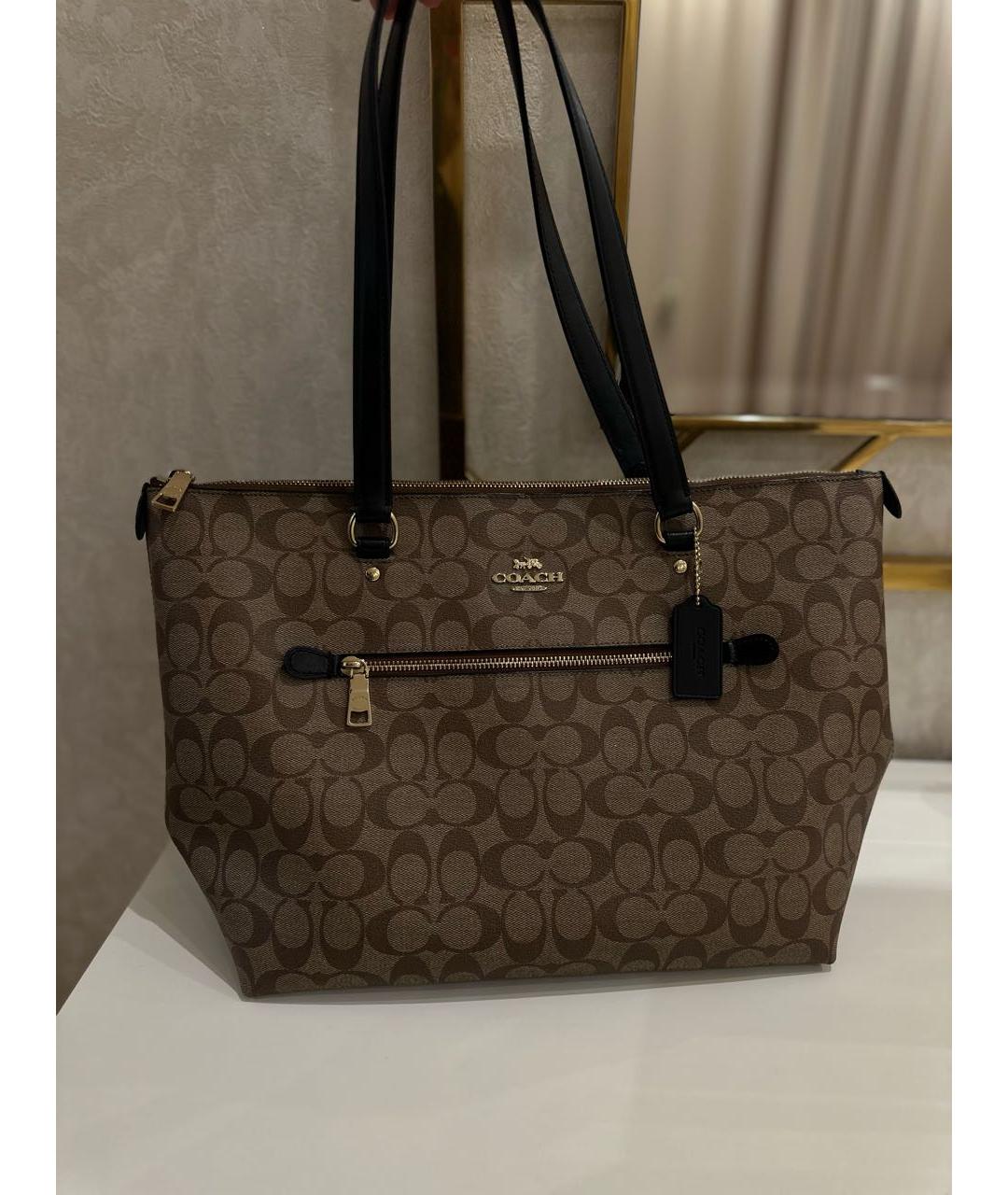 COACH Коричневая сумка тоут, фото 6