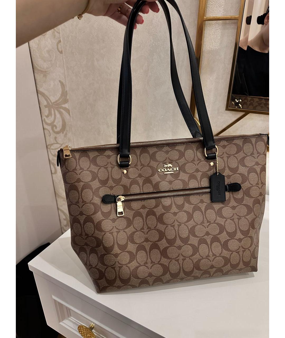 COACH Коричневая сумка тоут, фото 9